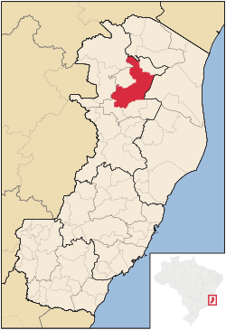 Location in Espírito Santo state