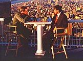 Garry Kasparov and Viswanathan Anand during the Classical World Chess Championship 1995