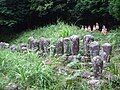 Jizō statues among the ruins of Kosen-ji