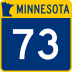 Trunk Highway 73 marker