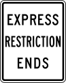 R3-42b Express restriction ends (post-mounted)