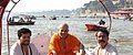 Shri Kesavananda Bharati Swamiji with devotees at Maha Kumbha Mela held at Allahabad in Feb 2013.