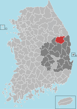 Location in South Korea