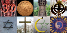 Religious Symbols Collage