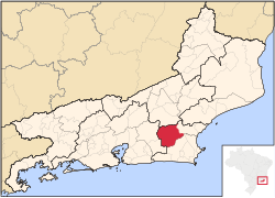 Location of Silva Jardim in the state of Rio de Janeiro