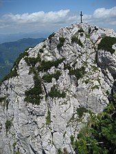 Hochlantsch summit cross