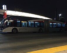 Prímo Bus Departing the Northbound Mary Louise Station to The Medical Center T/C