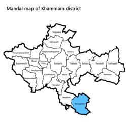 Yerrupalem mandal highlighted in blue