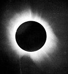 The total solar eclipse of May 29, 1919, observed from the island of Principe. Positions of star images within the field near the Sun were used to verify Albert Einstein's prediction of the bending of light around the Sun from his general theory of relativity. Series member 32