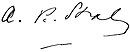 Arthur Penrhyn Stanley's signature