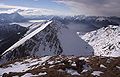 View of the Bischof (2,033 m/6,670 ft) looking southwest from the Krottenkopf (2,086 m/6,844 ft), Ester Mountains