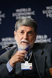 Former Minister of Defence Celso Amorim (PT) from Santos