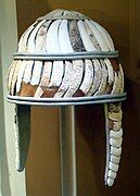 Boar tusk Minoan helmet, 1600–1500 BCE