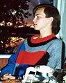 Image 124Swedish teenager with mullet haircut and abstract jumper, 1991. (from 1990s in fashion)