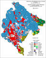 Linguistic structure by settlements.