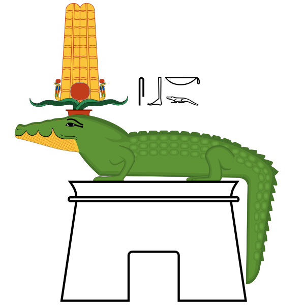 File:Sobek as crocodile.svg