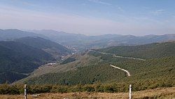 A view over the Taihuai Town from Mount Wutai.