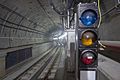 Damn! These are the tracks that the above subway car rides on? So, the infrastructure is spanking new, but we get 70-year-old subway cars and graffitied subway stations?