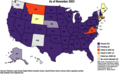 Image 6Map showing U.S. states where anti-BDS legislation has passed, is pending, or has failed as of November 2023 (from Freedom of speech by country)