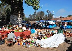 An open-air market or tianguis