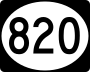 Highway 820 marker