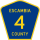 County Road 4 marker