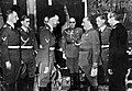 Next to Franco and Serrano Suñer, at the reception in the Royal Palace of El Pardo.