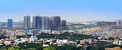 Hyderabad skyline in 2012