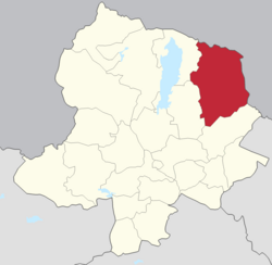 Location within Khövsgöl aimag