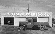 Lightning Torpedo Company and nitroglycerin truck.