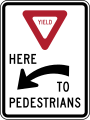 R1-5aL Yield here to pedestrians (left)