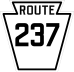 Pennsylvania Route 237 marker