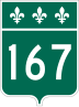 Route 167 marker