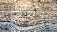 Carved plinth of the main temple