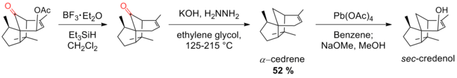 Scheme 20. Synthesis of sec-credenol