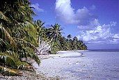 A beach on Caroline Island