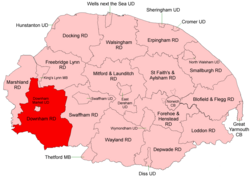 Position within Norfolk, 1935