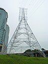 ☎∈ The Kerinchi Pylon viewed from the nearby monsoon drain