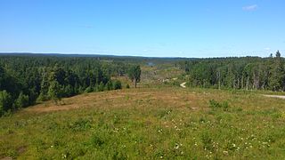 View of Villingsberg's shooting range seen from the shooting area at Berga