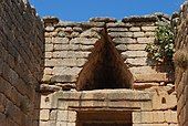 The lintel stone at the Treasury of Atreus (external view)