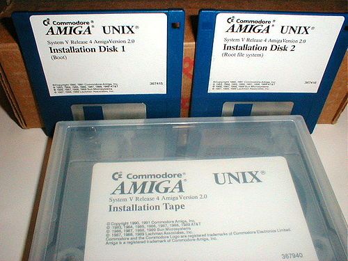 Amiga Unix installation disks