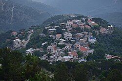 The Lebanese village of Kaitouly as it looks from the Haitoura – Jezzine road.