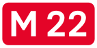 Highway M22 shield}}