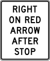 R10-17a Right on red arrow after stop