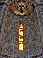 An alabaster window in Orvieto Cathedral, Italy