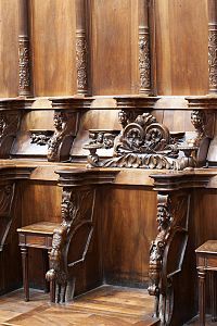 Detail of the choir stalls