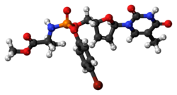 Ball-and-stick model of the stampidine molecule