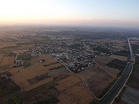 An aerial view of Valergues