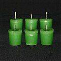 Hand-poured green votive candles