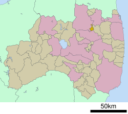 Location of Iino in Fukushima Prefecture